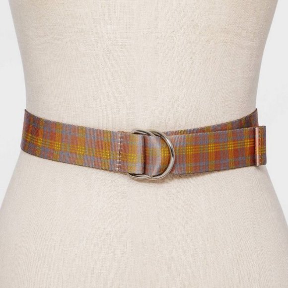Wild Fable Women's Plaid Webbing Belt - Picture 2 of 2